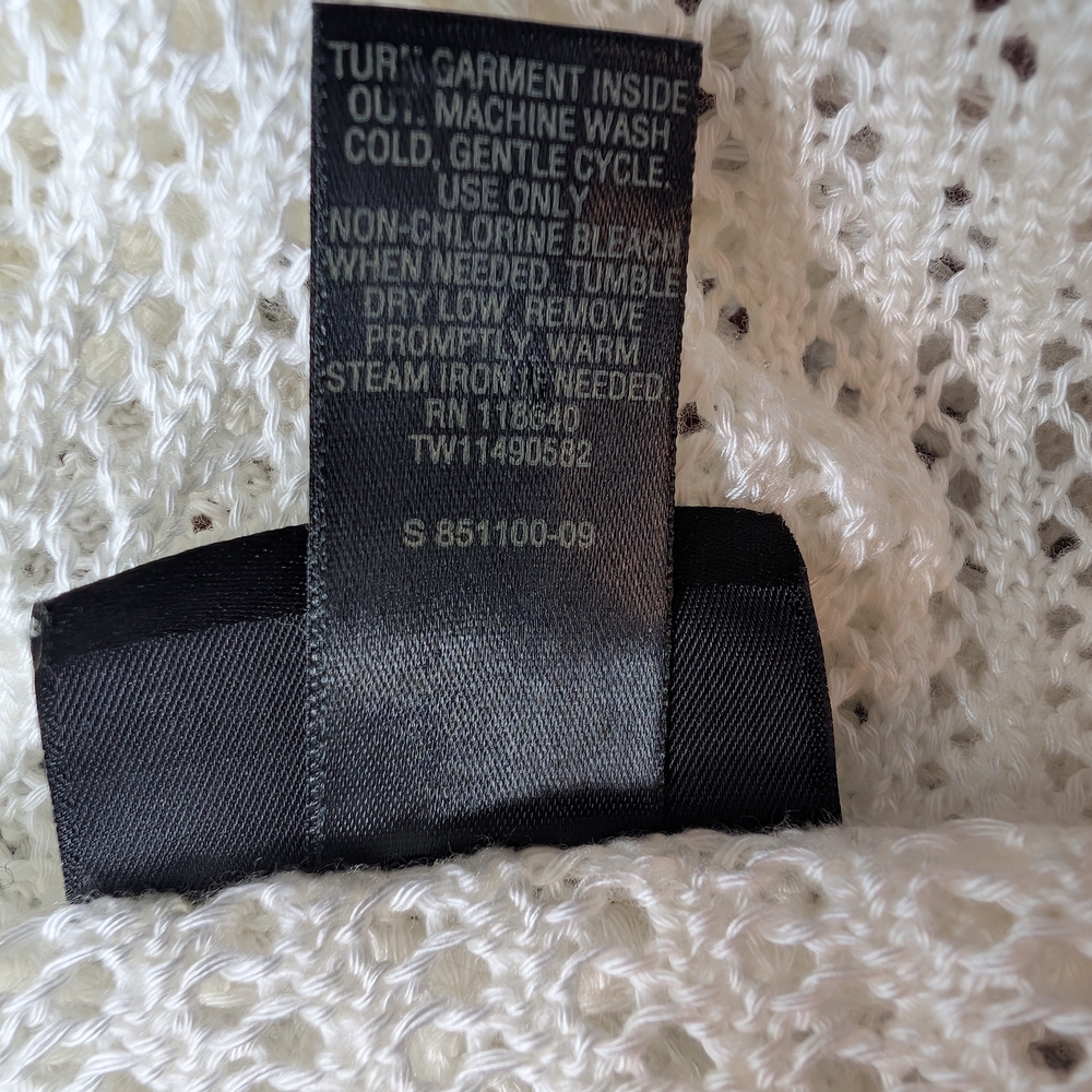 Pre-owned Lane Bryant White Crochet Sweater Size 22/24W - Picture 6 of 7